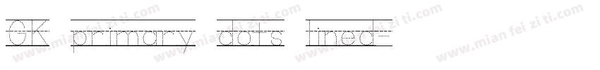 GK primary dots lined字体转换